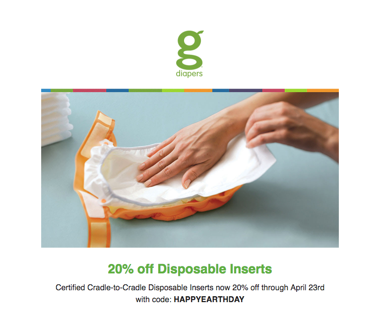 Screenshot of Diapers promotion